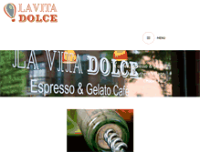 Tablet Screenshot of lavitadolcecafe.com
